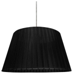 Pakabinamas &scaron;viestuvas Candellux Notizia satininė apdaila, juodas organzos gaubtas, 1xE27 60W