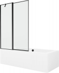 Vonia Mexen Cube su apdaila ir stiklo sienele, 170x80 cm + 120 cm