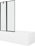 Vonia Mexen Cubik su apdaila ir stiklo sienele, 170x70 cm + 100 cm