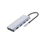 USB-C 10 in 1 prieiga HDMI/VGA/USB-C-PD/USB 3.0/SD/TF/GbE/AUX - Conceptronic DONN20G