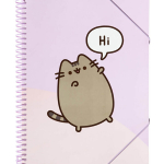 Pusheen - A4 A4 segtuvas su elastine juostele + 30 permatomų mar&scaron;kinių
