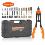 41 cm replės srieginėms kniedėms (M3&ndash;M12) &ndash; 13 detalių rinkinys