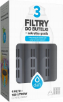 Dafi filtrai Dafi Soft & Solid buteliams, 3 vnt., plieninės spalvos