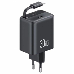 Usams CC241 30W PD QC su i&scaron;traukiamu laidu