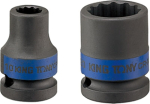 King Tony 1/2" 36mm 12-kampė smūginė trumpa galvutė