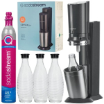 "SodaStream Crystal 3.0 Titan QuickConnect" sodos aparatas + 3 karafos