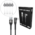 10 m USB-A kabelio rinkinys ir pakabos kabliukai | Meta Quest 3 & 3S & 2