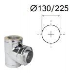 Izoliuotas 90&deg; tri&scaron;akis su adapteriu. D-130/225 mm.