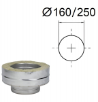 Apatinis adapteris &bdquo;-&ldquo;. D-160/250 mm.