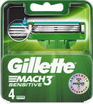 Skustuvo galvutės Gillette Mach3 Sensitive 4vnt.