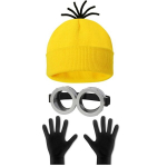 Helovino kostiumai Beanie Hat Minion Akiniai Pir&scaron;tinės Maskaradas Kostiumas Despicable Me Cosplay Priedai suaugusiems