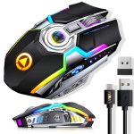 LIVMAN A5 &ndash; belaidė įkraunama kompiuterinių žaidimų pelė su RGB ap&scaron;vietimu, 1600 DPI