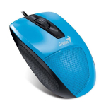 "genius" pelė dx-150x, 1000dpi, optinė, 3 buteliai, usb laidas, mėlyna