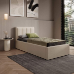 Lova DREAM + Čiužinys SAPNAS 2 XL|90x200|Smėlio #3|Boucle