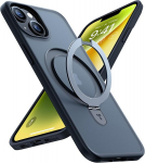 Torras Ostand Q1 pirmasis pasaulyje skirtas iphone 13 dėklui, iphone 14 dėklas, skirtas magsafe (nr. 1 magnetinė jėga, nematomas stovas, karinė apsauga) smūgiams atsparus mobiliojo telefono dėklas iphone 13 dėklas "viskas viename", juodas