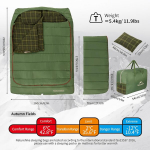 Naturehike dvigulis miegmai&scaron;is su pagalvėmis, 0 laipsnių flanelė, tinkamas suaugusiems, poroms ir &scaron;eimoms, dvigubai platus dvigulis miegmai&scaron;is, tinkamas visiems sezonams, stovyklavimui, žygiams