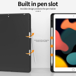 Zktuyu dėklas, skirtas Ipad 9th/8th/7th kartai su ra&scaron;iklio laikikliu, 10.2 colio modelis 2021/2020/2019, itin plonas Tpu apsauginis dėklas su stovo funkcija, skirtas Ipad 10.2 colio, automatinio pažadinimo/užmigdymo funkcija, juodas