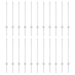 Tvoros stulpai 22 vnt U-kanalas Sidabrinė 120 cm Plienas