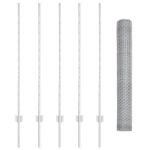 Tvoros Stulpai 10 vnt U-Kanalas 120 cm Cinkuotas plienas,&Scaron;e&scaron;iakampė Tvoros 1,2x10 m Cinkuotas plienas