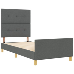 Lova Tamsiai Pilka 80x200 cm Audinys
