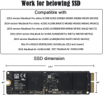 Cy adapteris 20 gbps usb3.2 type-c usb-c į 16+12 kontaktų mobilų dėklą hdd mac air pro 2013 2014 2015 2016 2017 ssd ne&scaron;iojamam dėklui