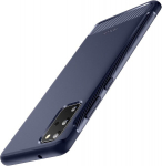 Jetech plonas dėklas, skirtas Samsung Galaxy S20 Fe 6.5 colių, plonas telefono dėklas su smūgių sugėrimu ir anglies pluo&scaron;to dizainu (mėlynas)