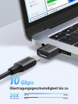 Ugreen usb c į a adapteris (2 vnt.), 10 gbps suderinamas su iphone 16/15/14/pro/max, ipad, galaxy s24/s23 serija, ne&scaron;iojamaisiais kompiuteriais, ausinėmis