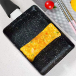 Cocoarm Tamagoyaki keptuvė, japoni&scaron;ka omleto keptuvė, stačiakampė keptuvė, kvadratinė kiau&scaron;inių keptuvė, nelipnus puodas su plastikine rankena dujinėms viryklėms ir indukcinėms kaitlentėms