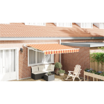 Automatinė įtraukiama markizė geltona ir oranžinė 350x250 cm