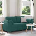Loveseat Sofa Tamsiai Žalia 140 cm Audinys