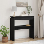 Konsolinis stalas Juodas 80x30x80 cm Dirbtinė mediena