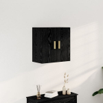 Juodo ąžuolo sieninis spintelis - 60x30x60 cm, pagamintas i&scaron; inžinerinės medienos