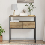 Konsolinis stalas Artisan Oak 75x40x75 cm Inžinerinis medis ir plienas