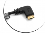 System-s Mini Hdmi ki&scaron;tukas 90&deg; kampu į de&scaron;inę į standartinę Hdmi lizdo kabelį 16 cm