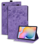 Succtopy dėklas galaxy tab s6 lite 10.4 colių (2022/2020) folio atverčiamas pu odos apsauginis dėklas su ra&scaron;iklio laikikliu, stovo piniginės dėklas, skirtas samsung tab s6 lite sm-p613/p619/p610/p615, violetinis