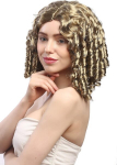 Wig Me Up - 90900-za61b Perukas moterims karnavalinis Cosplay Gothic Lolita Baroque stiliaus su sklastymu per vidurį, &scaron;viesiai auksinės spalvos, pelenų blondinės spalvos, kam&scaron;čiatraukio formos garbanos
