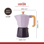 La Cafeti&egrave;re Venecijos aliuminio espresso virimo aparatas 6 puodelių - violetinė su dviem tonais