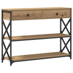 Konsolinis staliukas Artisan 100x28x75 cm I&scaron;dirbta mediena ir plienas