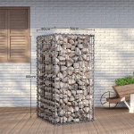 Gabionų krep&scaron;ys, Metalinis akmeninis krep&scaron;ys, 100 x 90 x 30 cm, Sidabrinės spalvos, Gabioonkorv, Metallist kivikorv, 100 x 90 x 30 cm, H&otilde;be