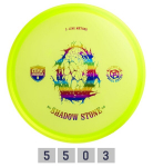 Diskgolfo diskas Midrange Driver C-Line Method Shadow geltona