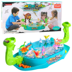 Arkadinis stalo žaidimas Dinozaurų kova Lean Toys, mėlynas