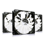 3x AABCOOLING Black Jet Fan 12 - Galingas 120mm Kompiuterio Ventiliatorius, 170m&sup3;/h Oro Srautas, Tylus 20.9dB Veikimas Su FDB Guoliais, Tinka PC Korpusams, 1600 RPM, 15 Menčių, Antivibracinės Tarpinės, IC Variklis, universal
