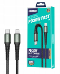 Jellico B10 Usb-c į Lightning laidas, Pd 20w, 1m, juodas