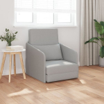Floor sofa bed 2-in-1 debesų pilka 65x80x83 cm audinys