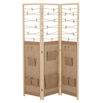Costway 3 dalių kambario pertvara 120 &times; 170 cm
