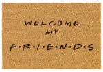 Vidaus durų kilimėlis kokosinis 40&times;60 cm &bdquo;Welcome My FRIENDS&rdquo;