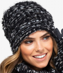 Kamea moteri&scaron;ka skrybėlė CARINI*06, juodas/tamsiai pilka, ONE