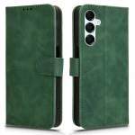 A16 5G odinis dėklas Skin-Feel Anti-Drop Wallet Flip Phone Cover Tamsiai žalias