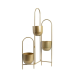 Gėlių klomba FLOERO metalas, auksas 49x14x80 cm HOMLA