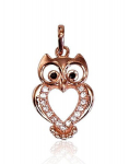 Auksinis pakabukas"Owl VIII" i&scaron; raudono 585 prabos aukso